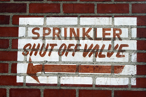 Use your sprinkler shut off valve when you winterize your sprinkler system